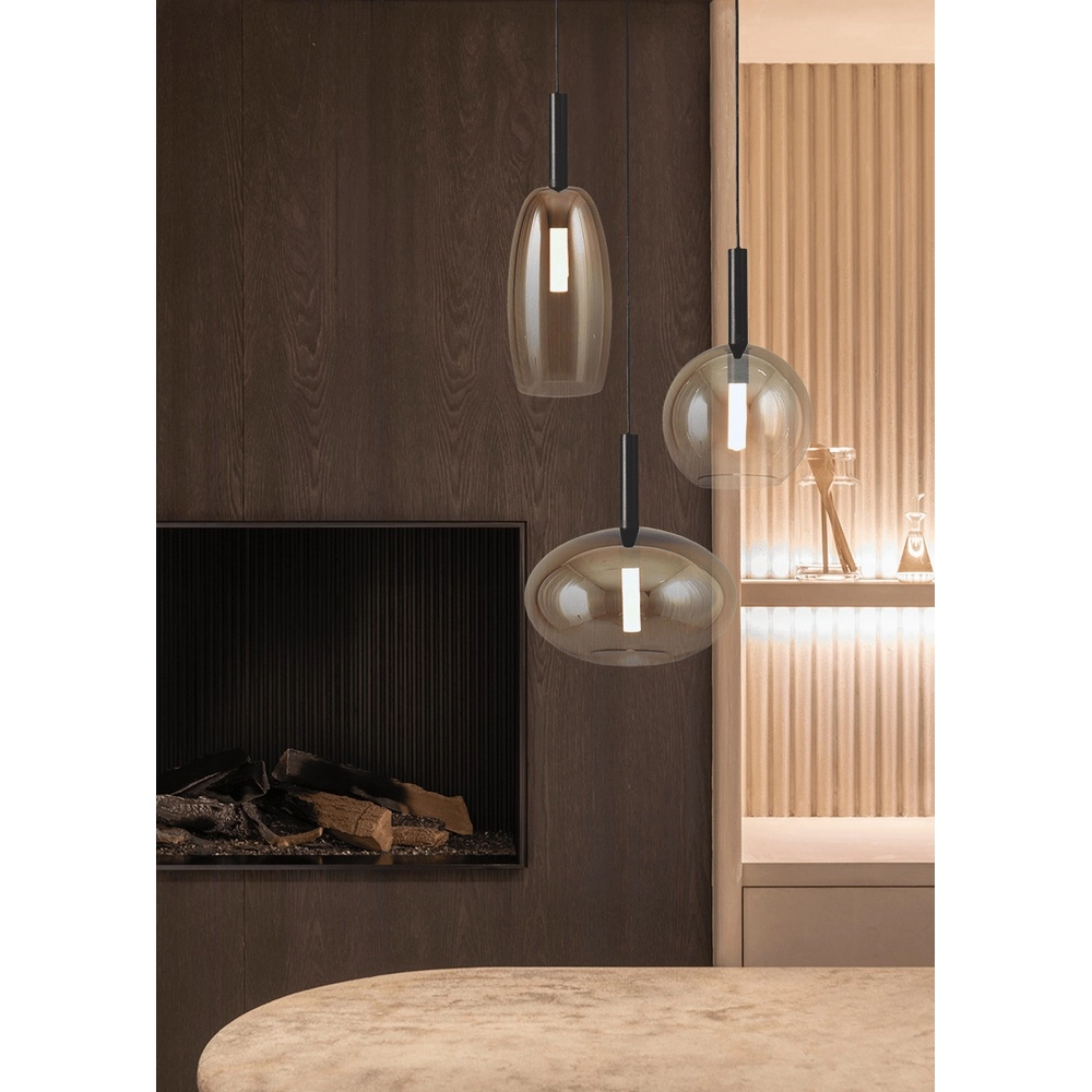 3L vide hanglamp Lido met gold-fading glas Masterlight 8718121335353