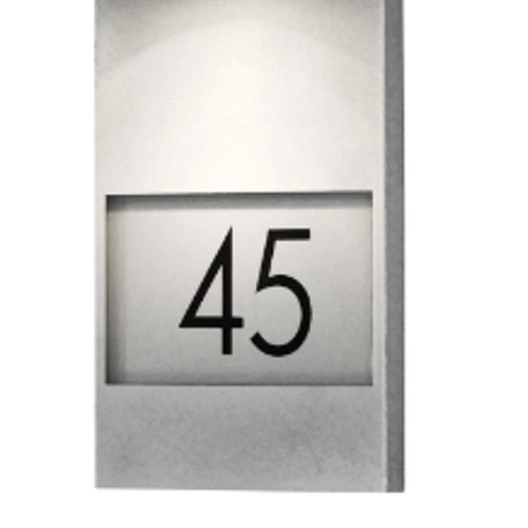 Wandspot Modena Adress zinkgrijs met huisnummer KonstSmide 7318307655322