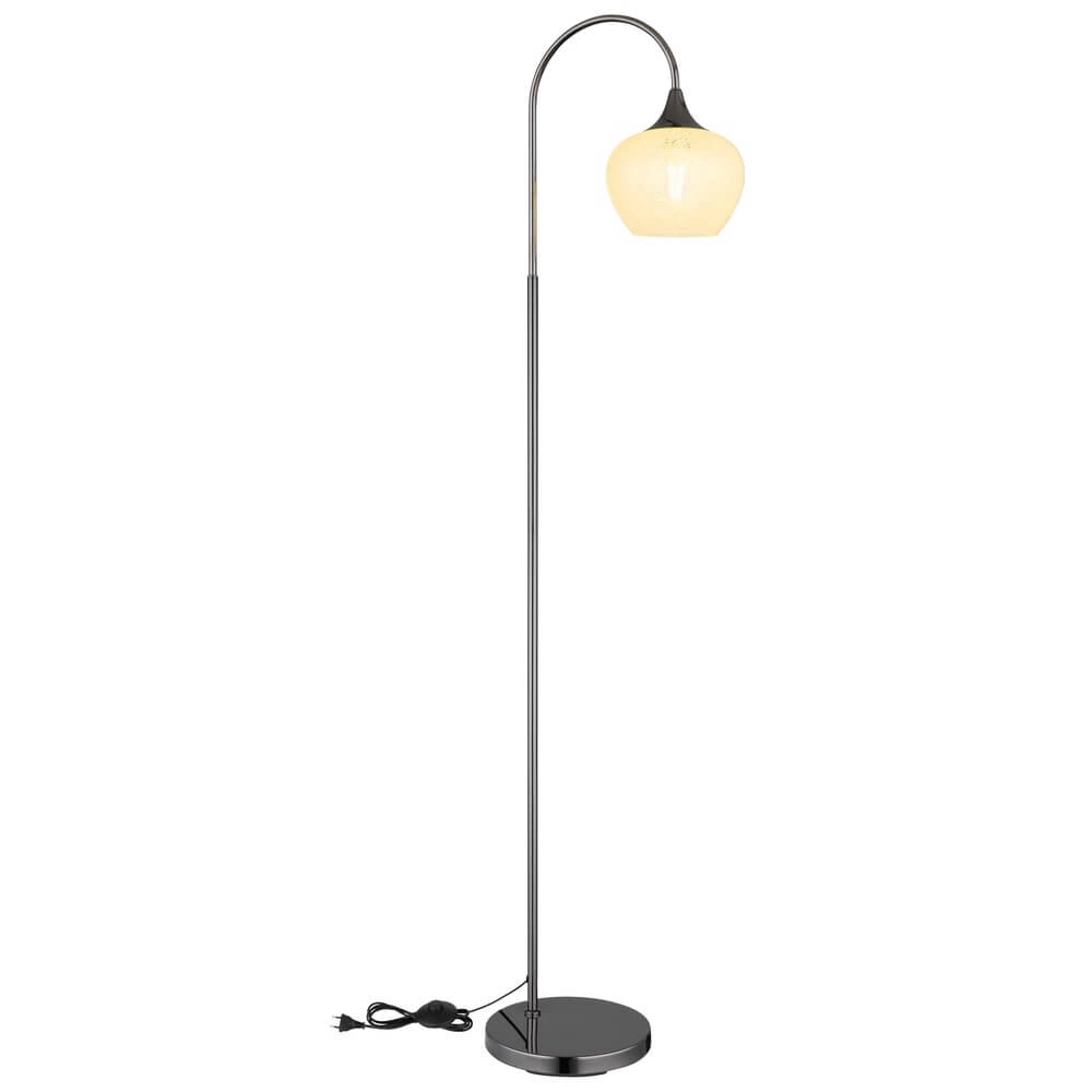 Antraciet vloerlamp Maxy met wit glas enkel Globo 9007371459186