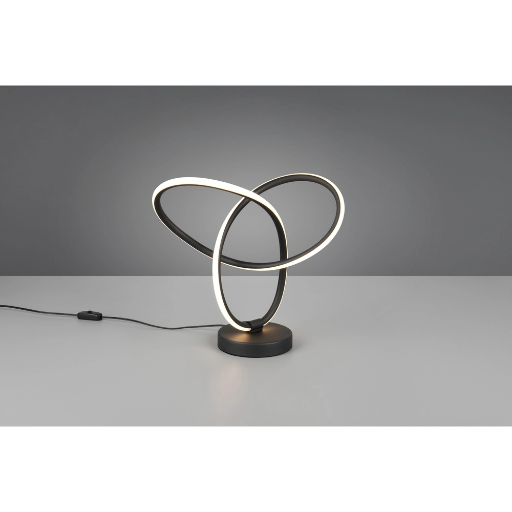 Tafellamp Lando design zwart Trio 4017807656527