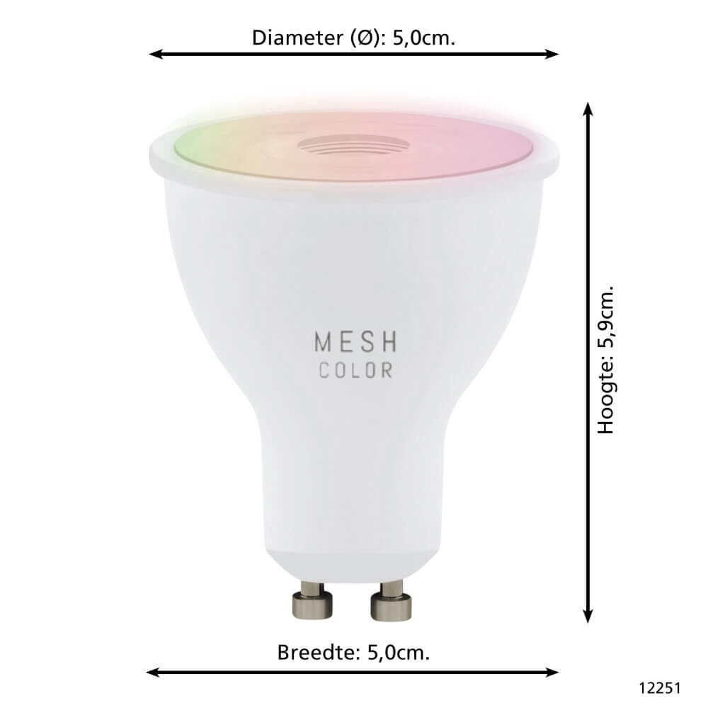 Led lampenbol Zigbee - GU10 - 4.9 watt - 2700-6500K Eglo 9002759122515