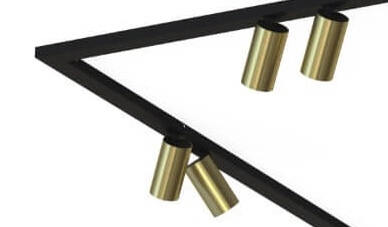 Gouden plafondspot Mono 8x GU10 Lyora 5903139775595