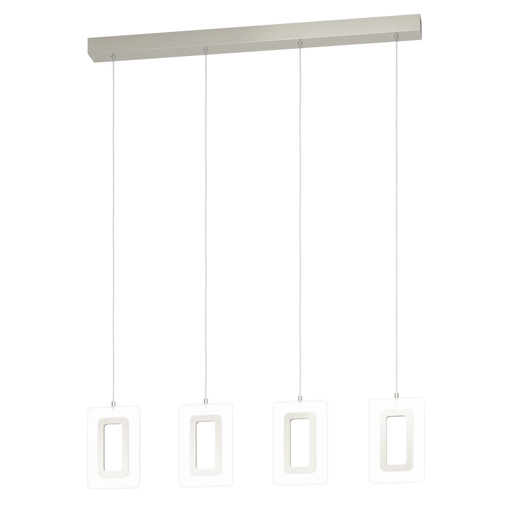 4-lichts hanglamp Enaluri nikkel