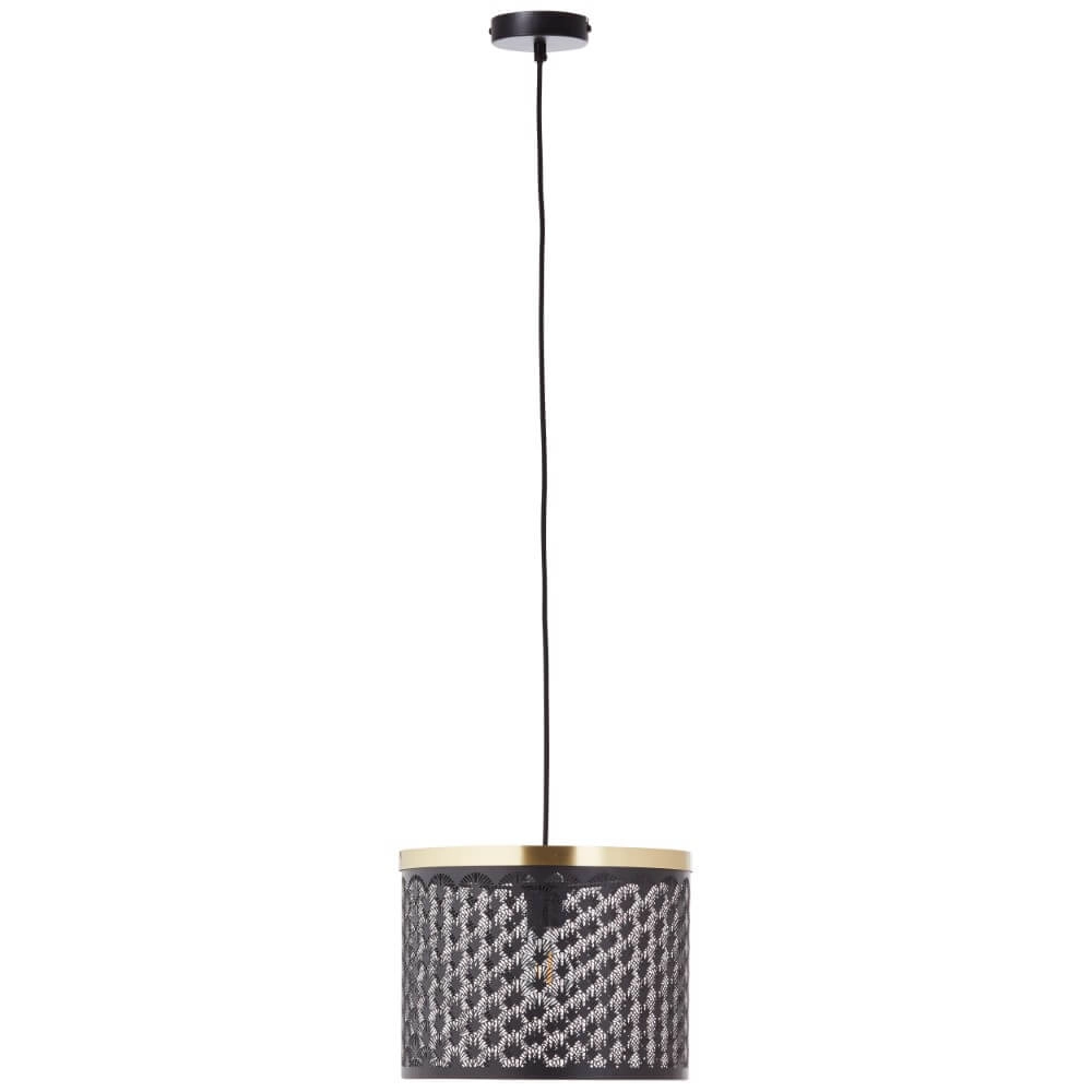 Zwarte hanglamp Neolia met goud Brilliant 4004353382017