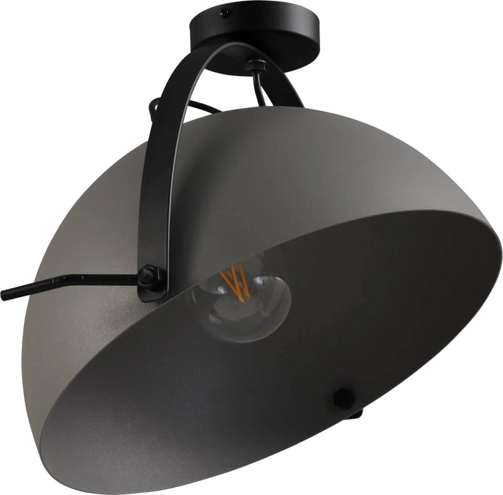 Landelijke plafondlamp Larino 40 betongrijs met zwart