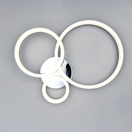 Moderne plafondlamp Mova M chroom Trio 4017807682199