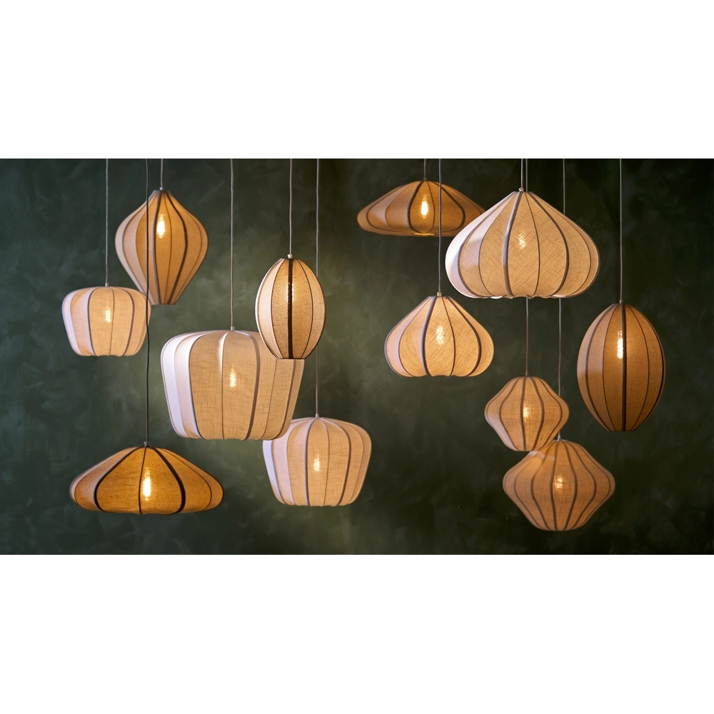 Stoffen hanglamp Cesano Ø 64cm - naturel Light & Living 8717807779290