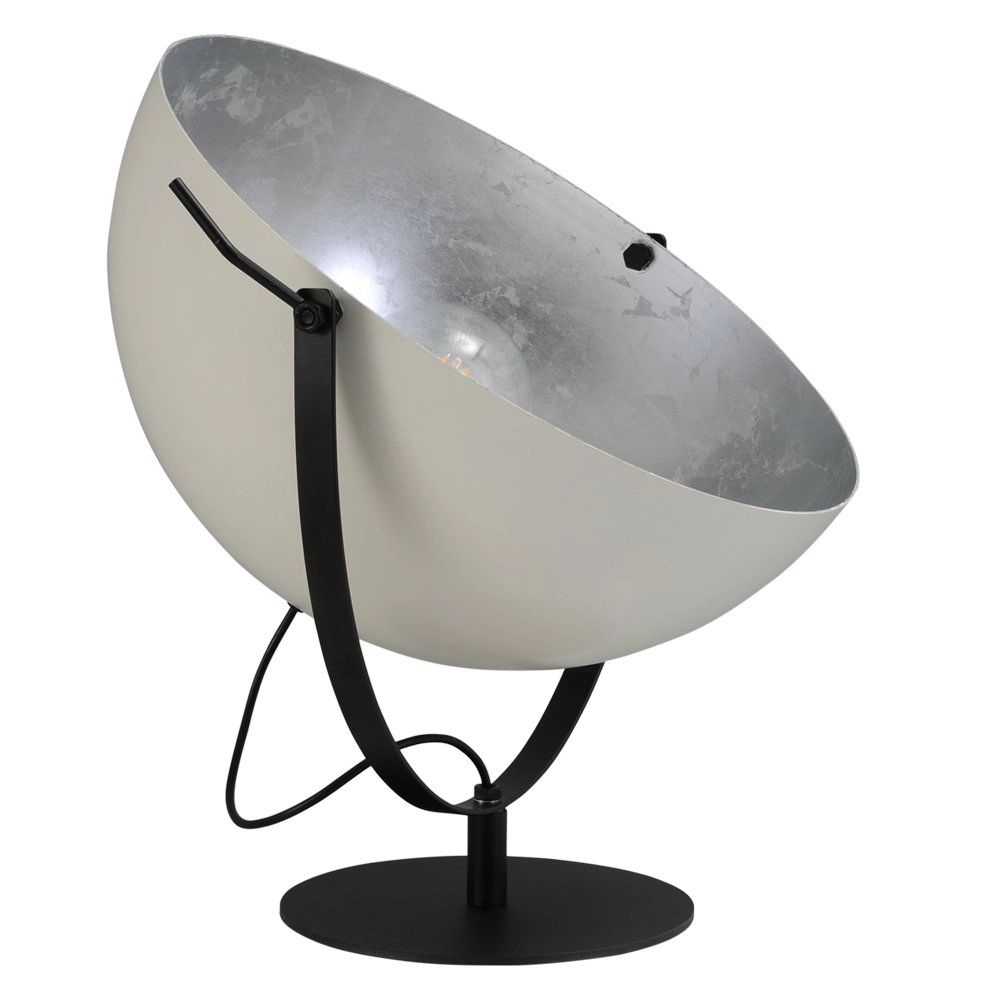 Stoere Industria Uplighter 50cm wit met oudzilver Stoere Industria Uplighter 50cm wit met oudzilver