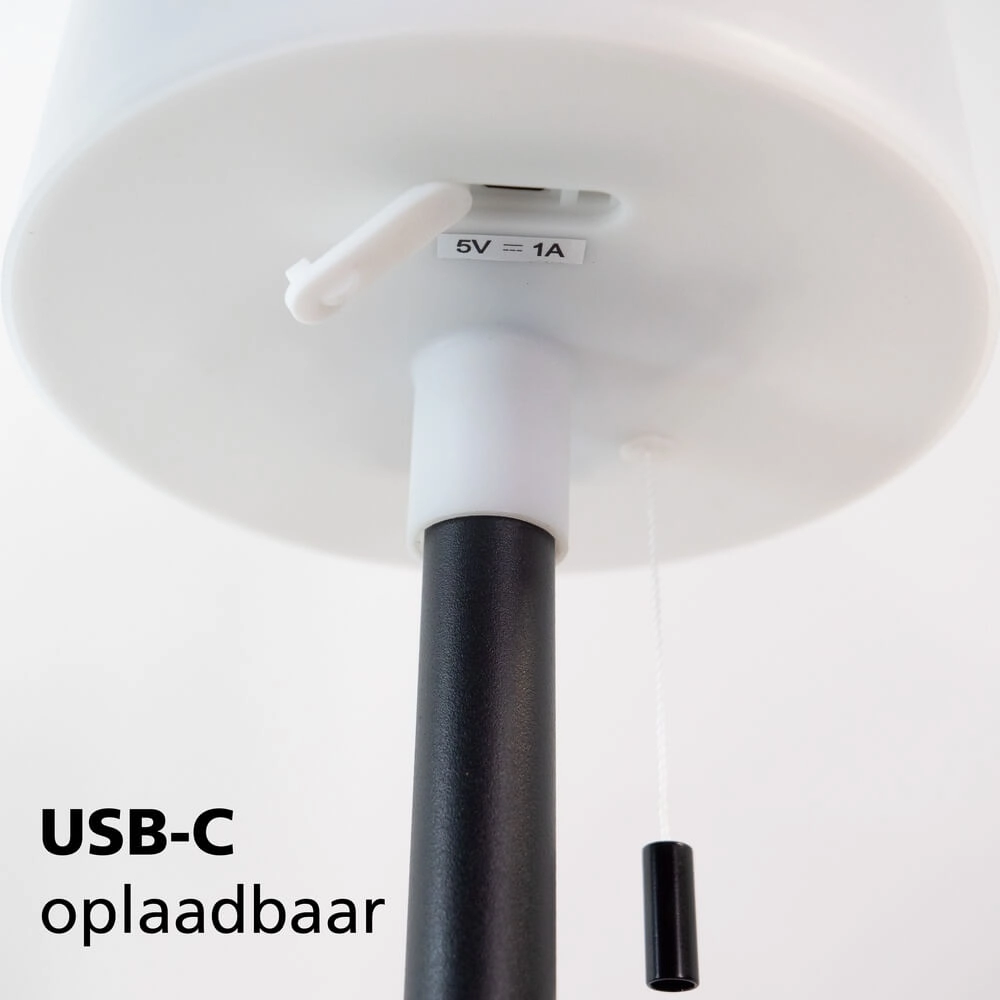 Design terraslamp Montapalma zwart met wit Eglo 9002759758912