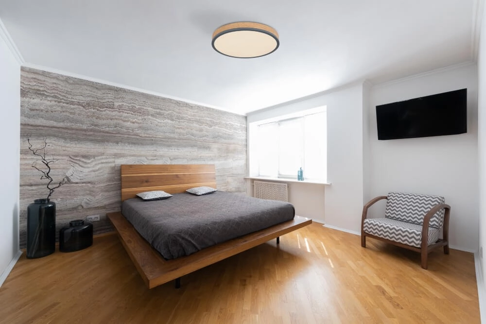 Houten led plafondlamp Doro Ø 45cm Globo 9007371430567