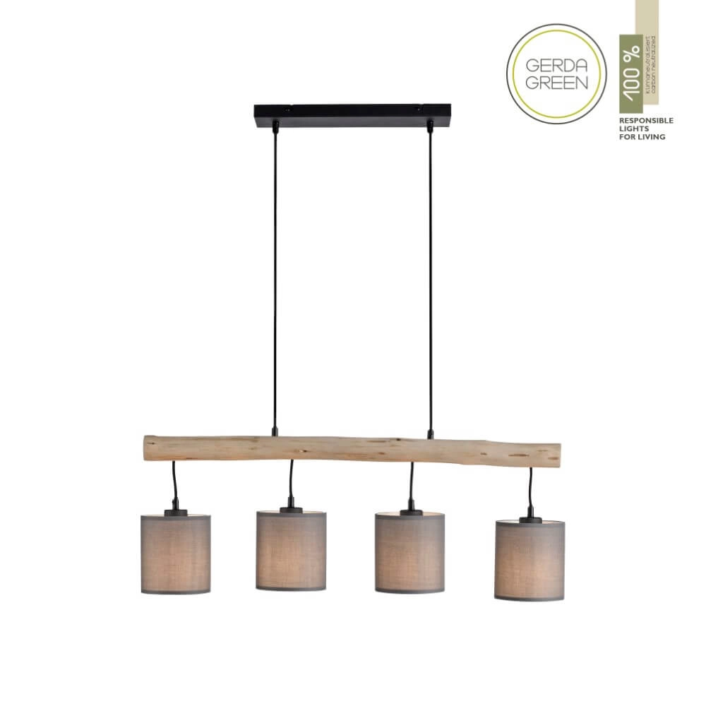Landelijke hanglamp Green Tribu taupe Just Light 4043689995171