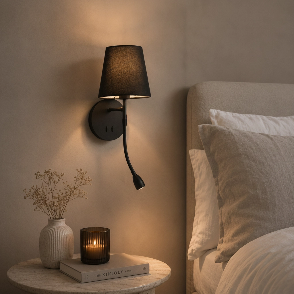 Bedlampje Nia zwart