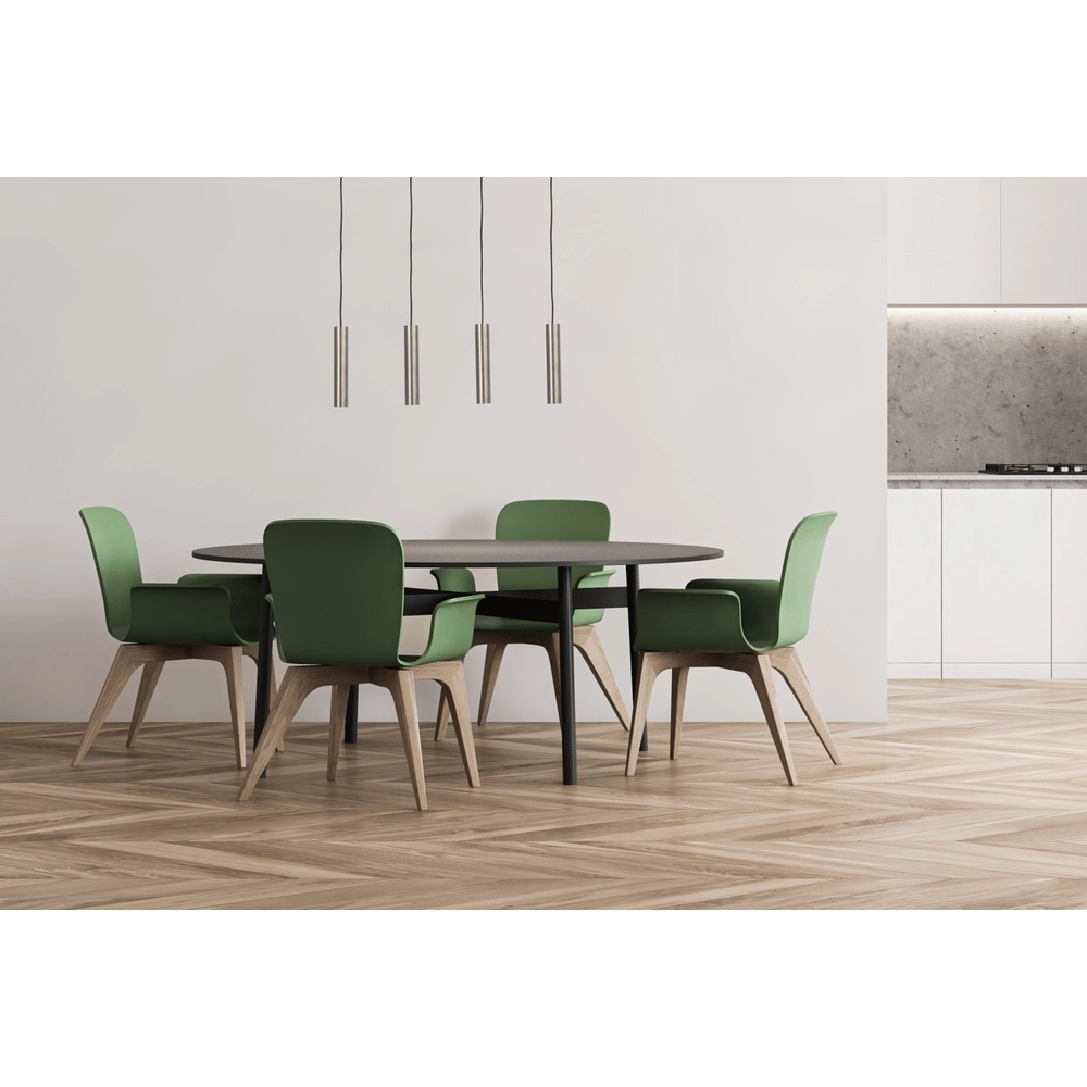 Eetkamer hanglamp Run 4 nikkel matte pendels Masterlight 8718121215792