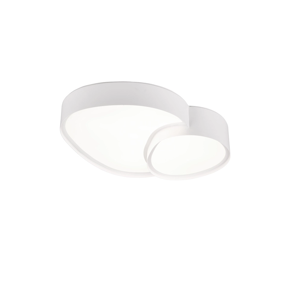 Organische plafonniere Rise 43,5cm wit Trio 4017807600575