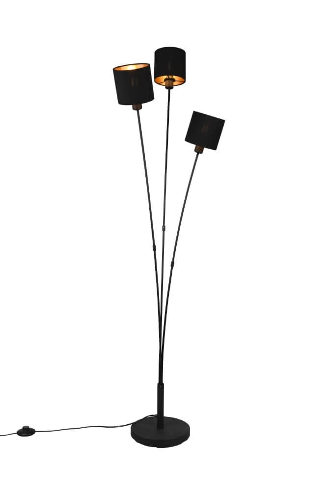 Vloerlamp Tommy 3-lichts zwart Trio 4017807507553