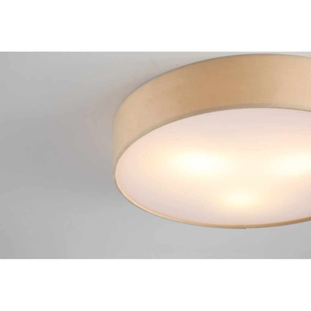 Plafondlamp Drum 50cm champagne velvet Searchlight 5053423300009