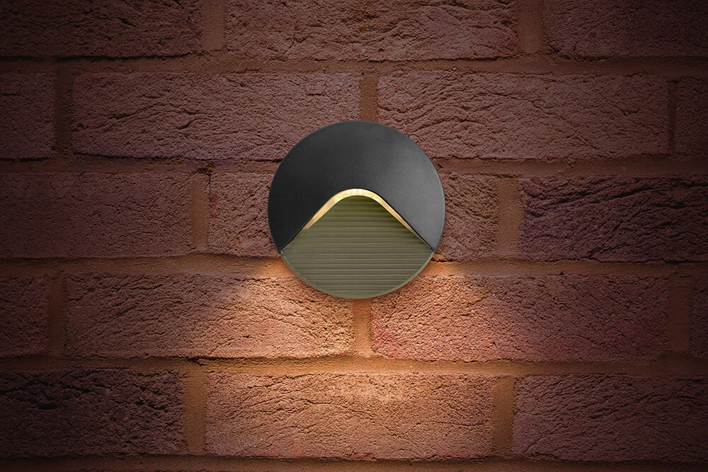 Ronde wandverlichting Pathlux Brick Antraciet Lyora 5055788232841