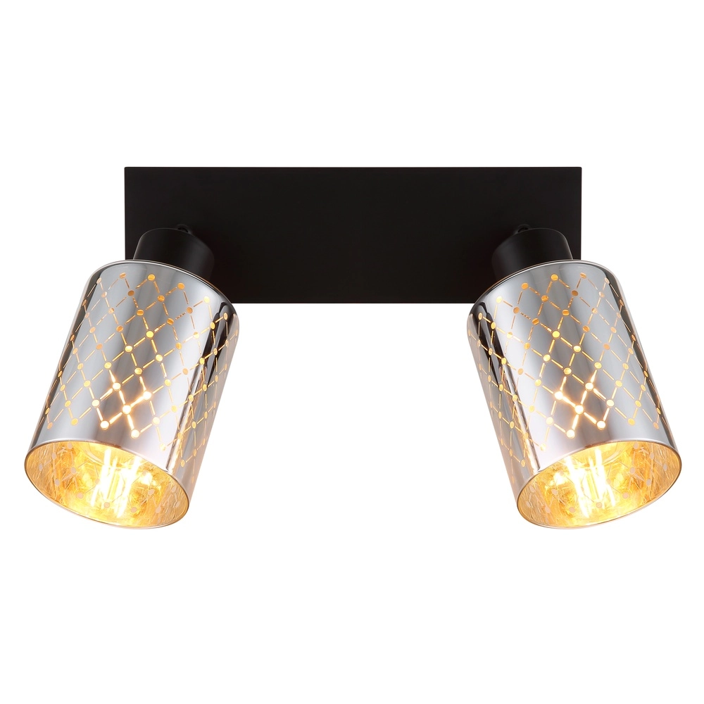 Design plafondlamp Alonso 2-lichts zwart Globo 9007371566259