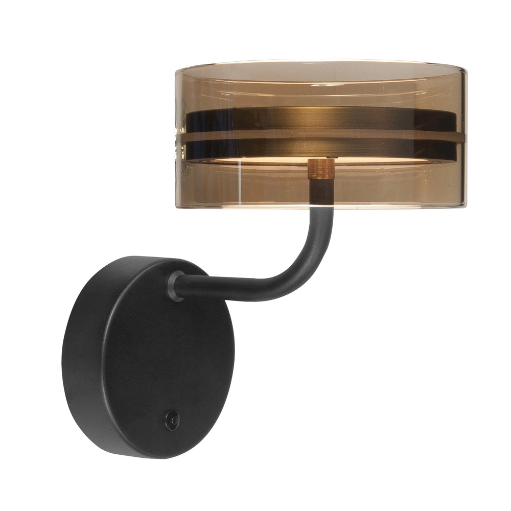 Design wandlamp Mini Enzo zwart met brons