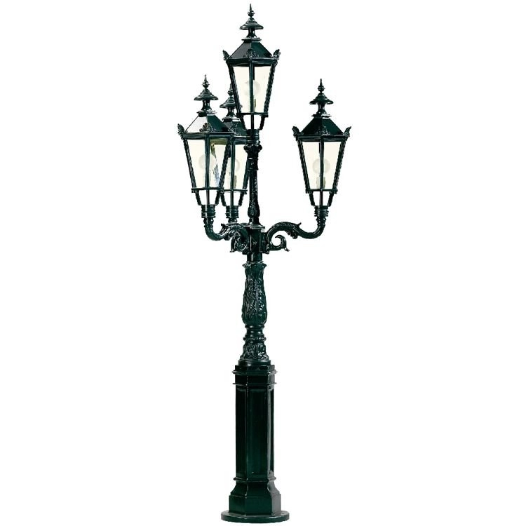 Nostalgische lantaarn Miami 4-lichts - zwart Nostalgische lantaarn Miami 4-lichts - zwart