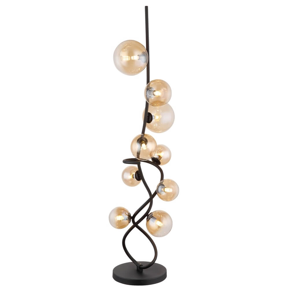 Zwarte vloerlamp Tuberius design 9-lichts