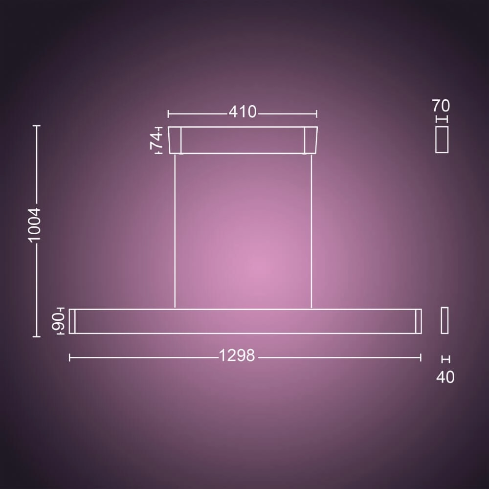 Hue Ensis - White and Color hanglamp Philips 8719514343467