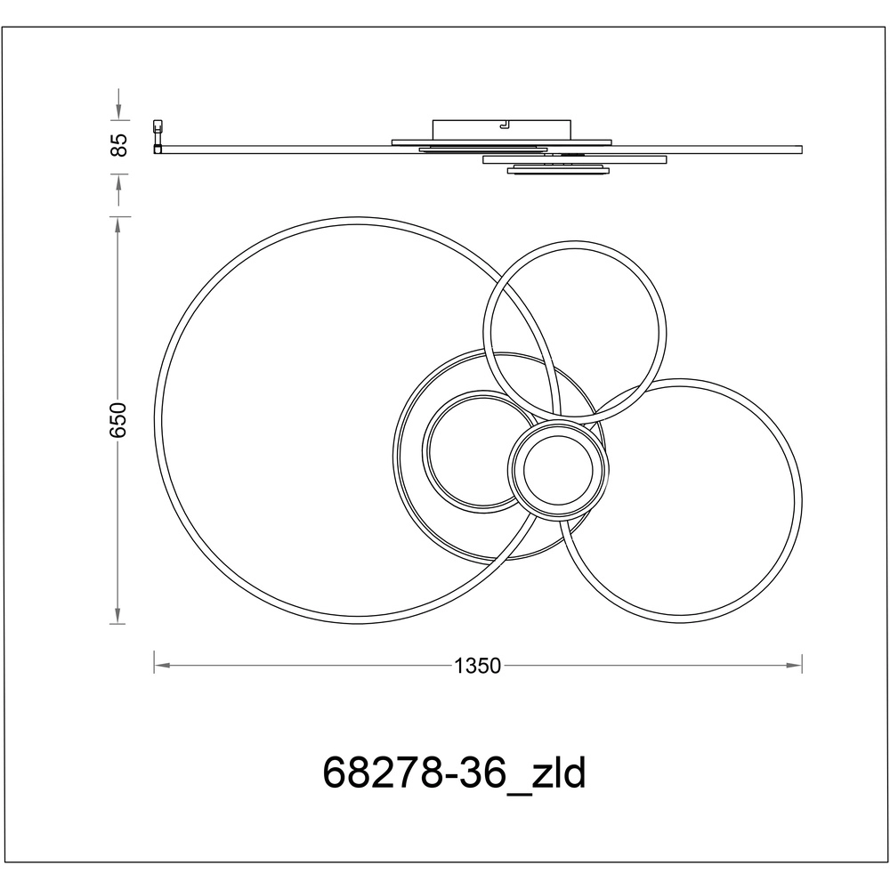Zilvergrijze plafondlamp Beltran design Globo 9007371583690