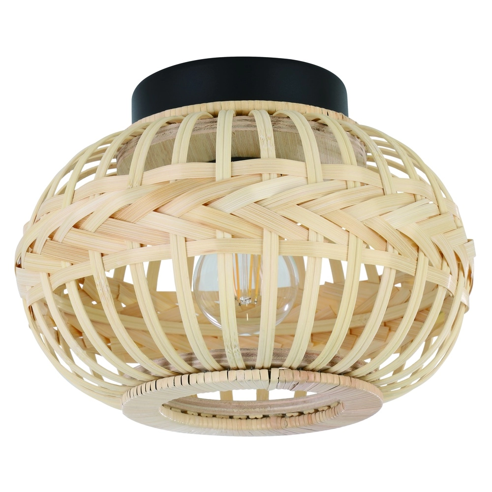 Rotan plafondlamp Towcester Ø 26cm - 1x E27
