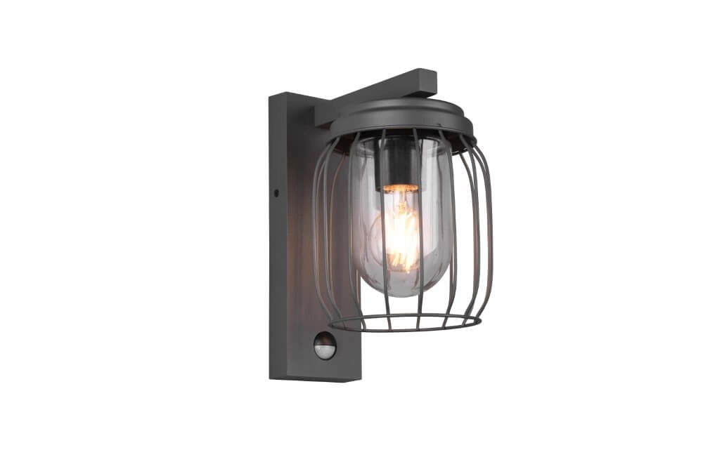 Wand lamp Tuela met bewegingssensor antraciet Trio 4017807506143