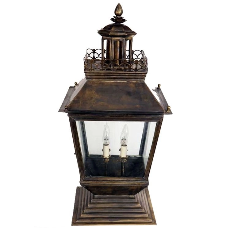 Landelijk buitenlamp Large Chateau Gate handgemaakt - antiek koper (ANT) Limehouse 8716803507005