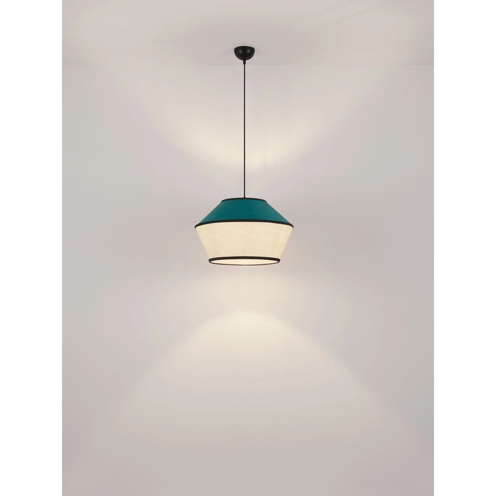 Hanglamp Veliss wit met blauw Lyora 5212017493842
