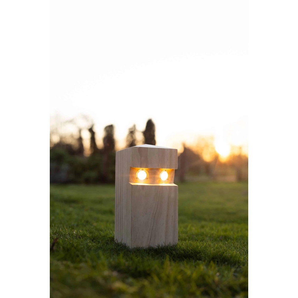 Houten padverlichting Pallina Eiken - 20cm - 2700K