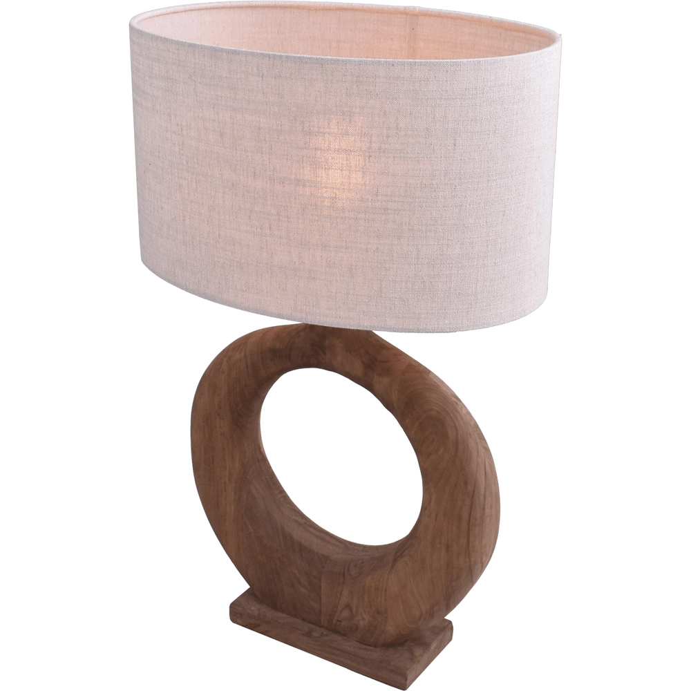 Japandi schemerlamp Woodie Round 45cm -hout met natural Masterlight 8718121392769