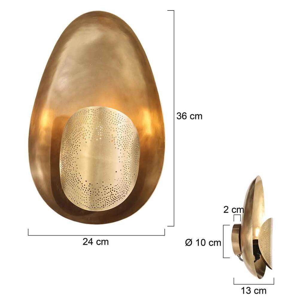 Ovale wandlamp Brass brons Steinhauer 8712746171655
