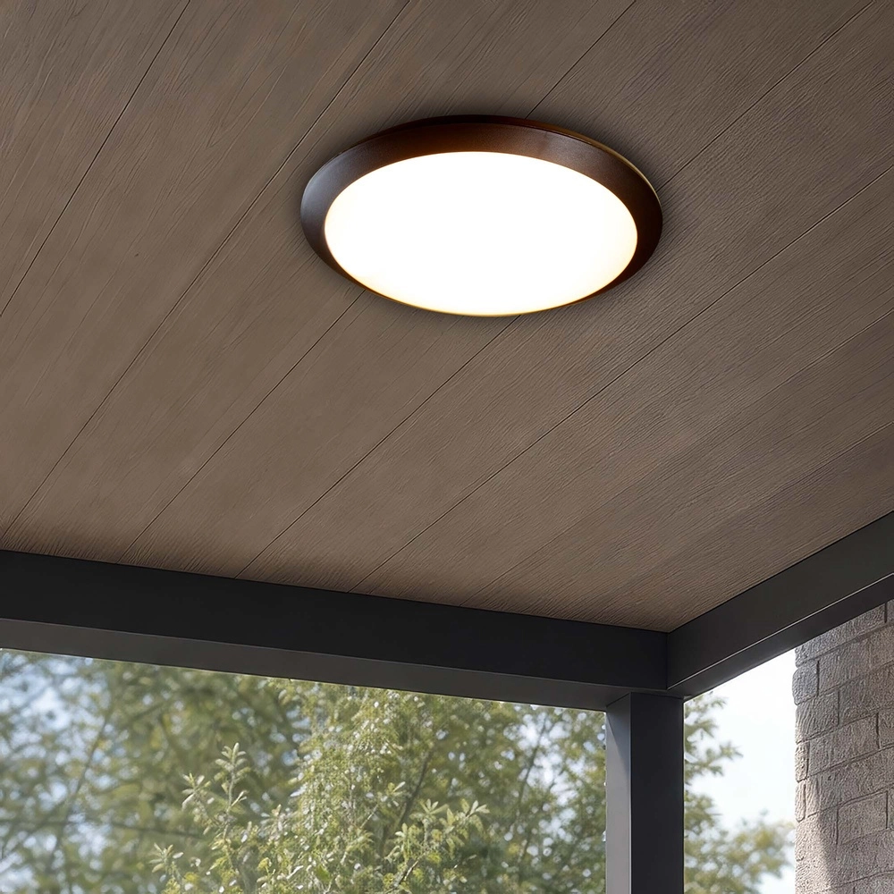 Plafonniere design Phuket zwart met wit Searchlight 5,05342E+12