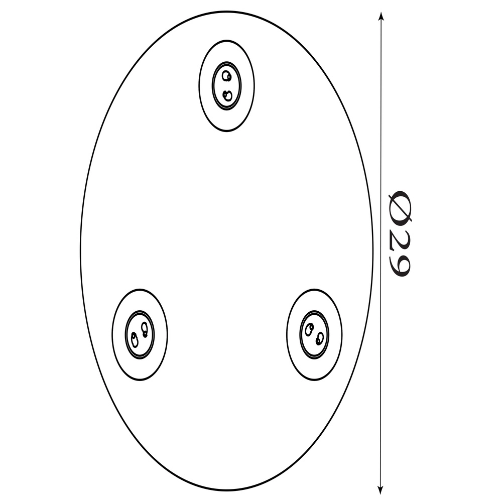 Plafondlamp San Diego 3-lichts zwart Searchlight 5053423302089