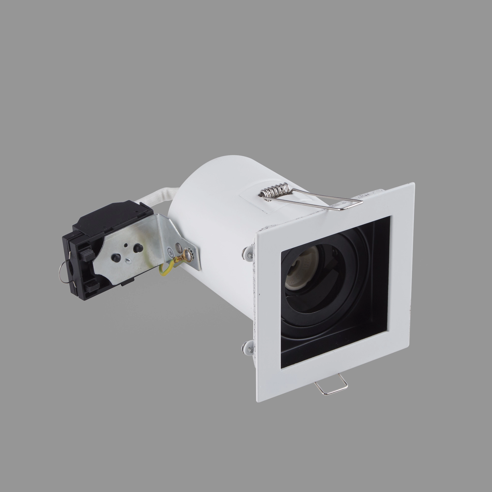 Vierkante inbouwspot Grid zwart Lyora 5053423307138