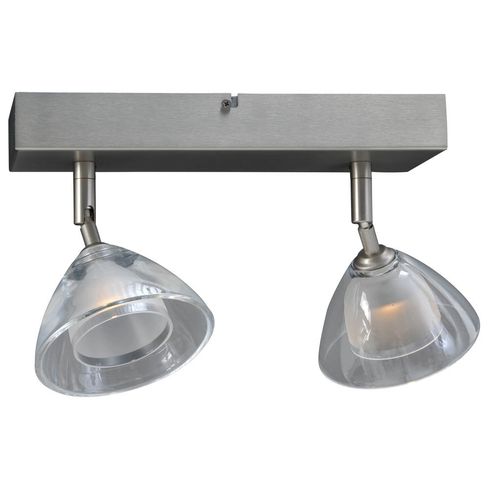 Plafondlamp Caterina LED Beam 2-lichts metaalgrijs Plafondlamp Caterina LED Beam 2-lichts metaalgrijs