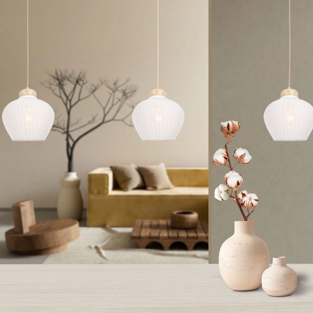 Hanglamp Travino zandbruin Ø21cm Steinhauer 8712746184365