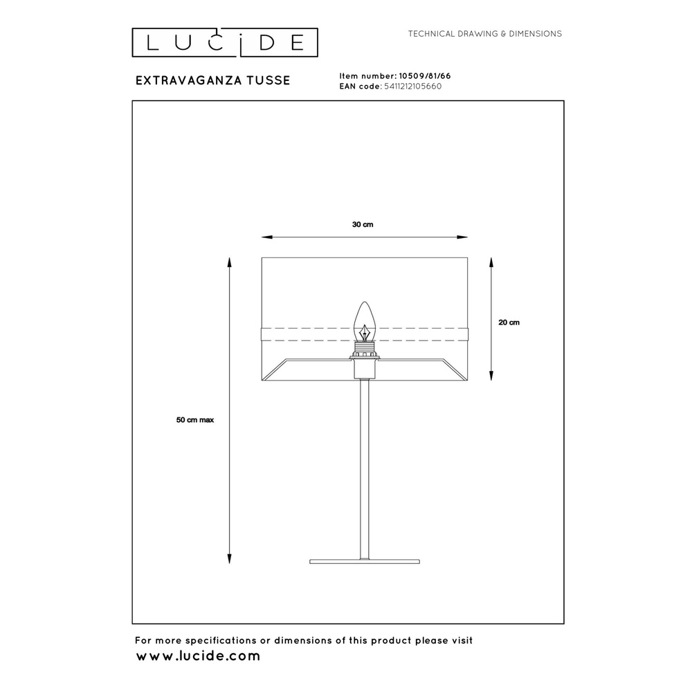 Design tafellamp Extravaganza Tusse roze Ø 30cm Lucide 5411212105660
