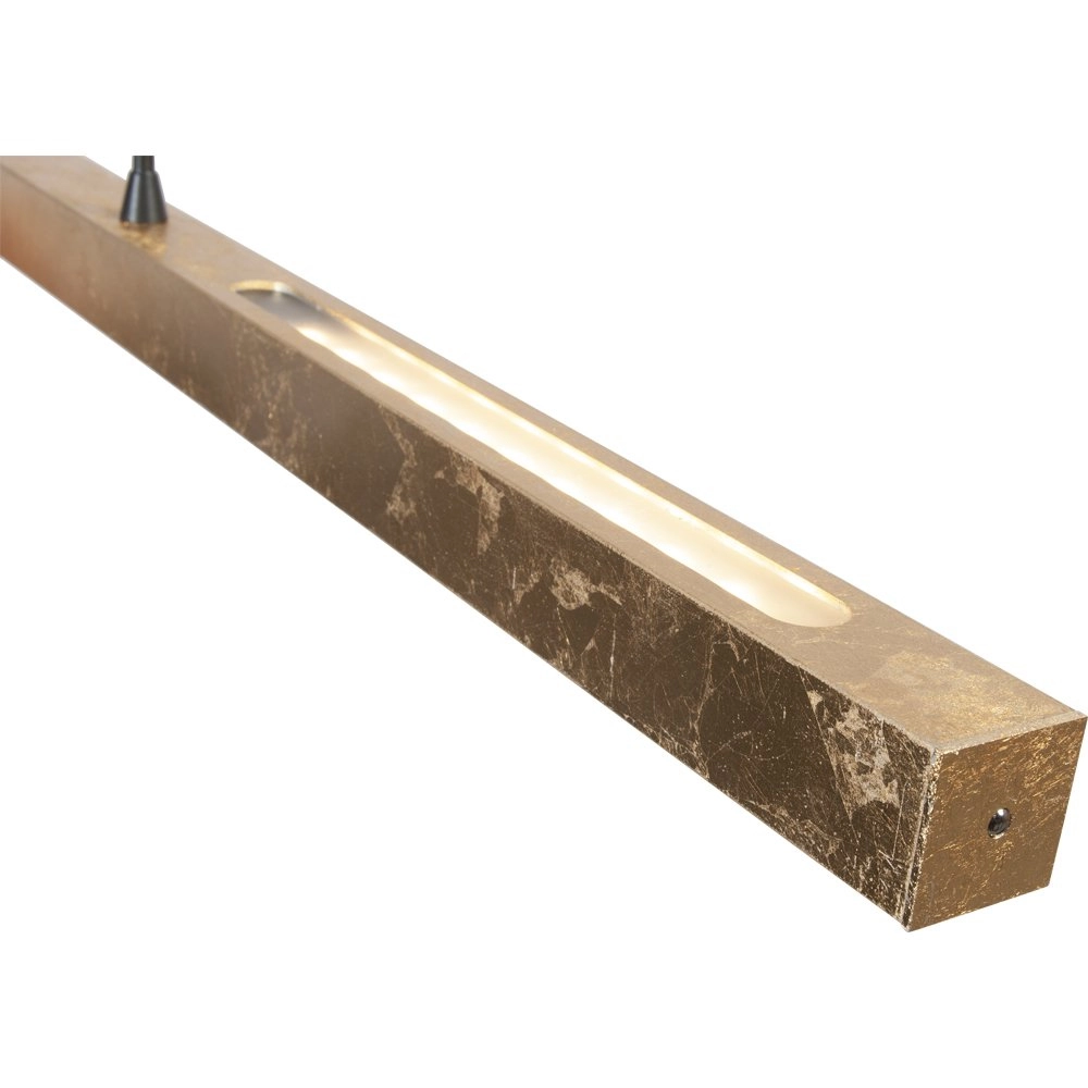 Zwarte hanglamp Real 3 100cm met goud Masterlight 8718121209111