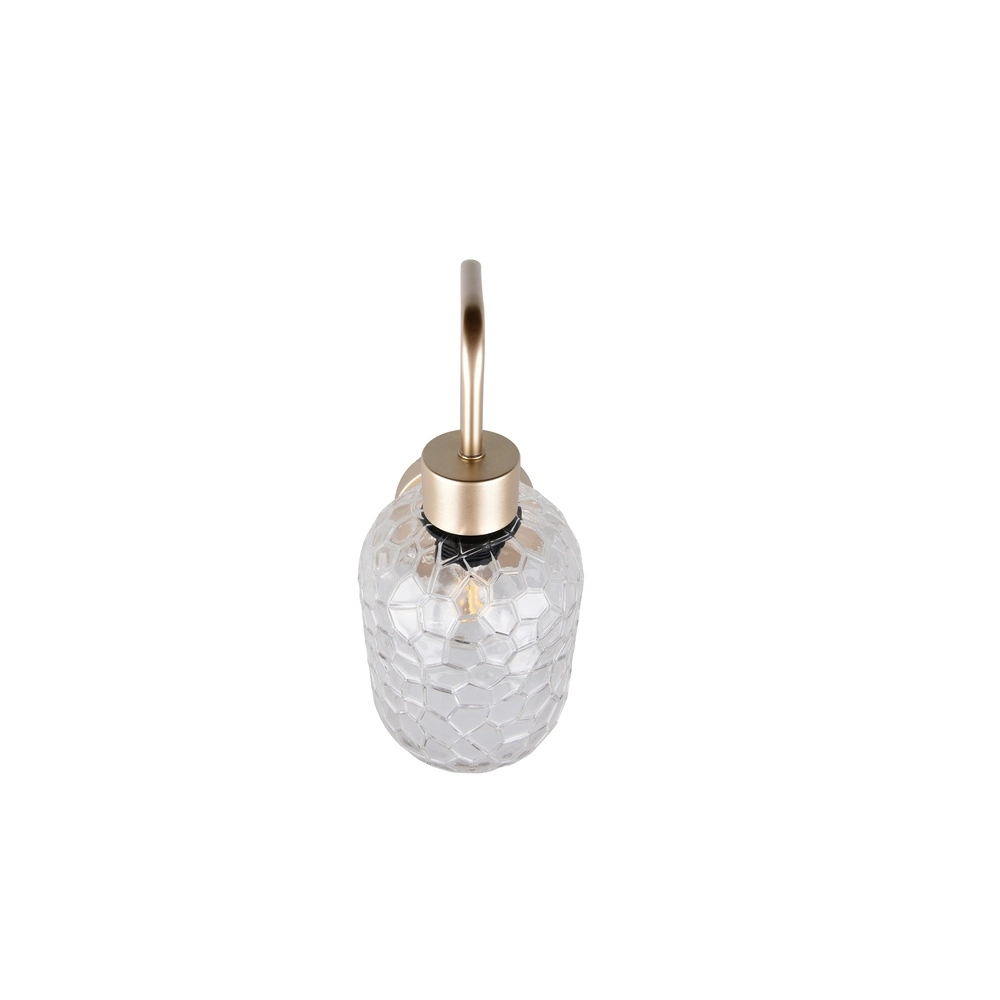 Wandlamp Emelie goud met smoke glas Trio 4017807702583