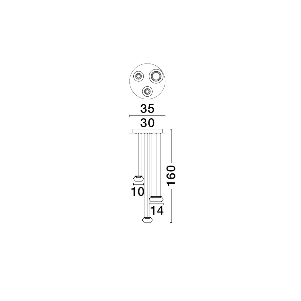Strakke hanglamp Jailyn 3-lichts Lyora 5212017468390