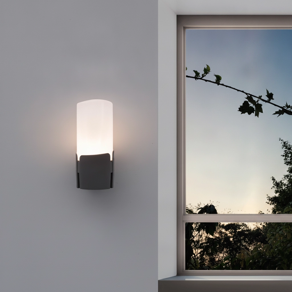 Strakke wandlamp Pyro grijs