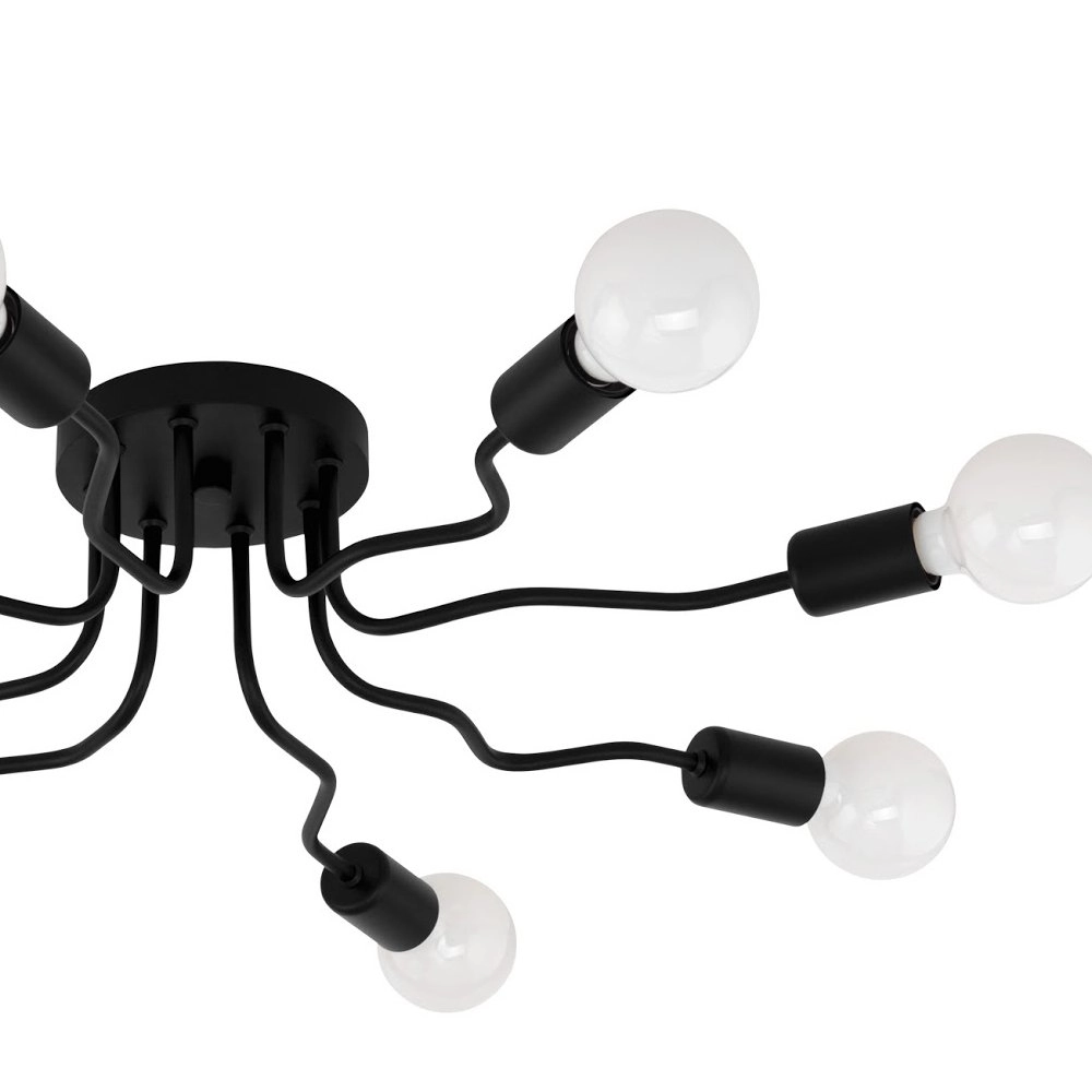 Zwarte plafondlamp Orazio spider Eglo 9002759979843