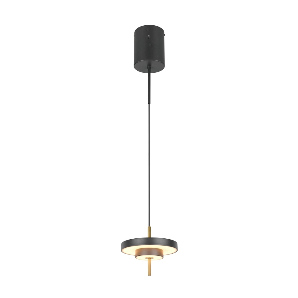 Design hanglamp Keaton zwart met goud Ø 20cm
