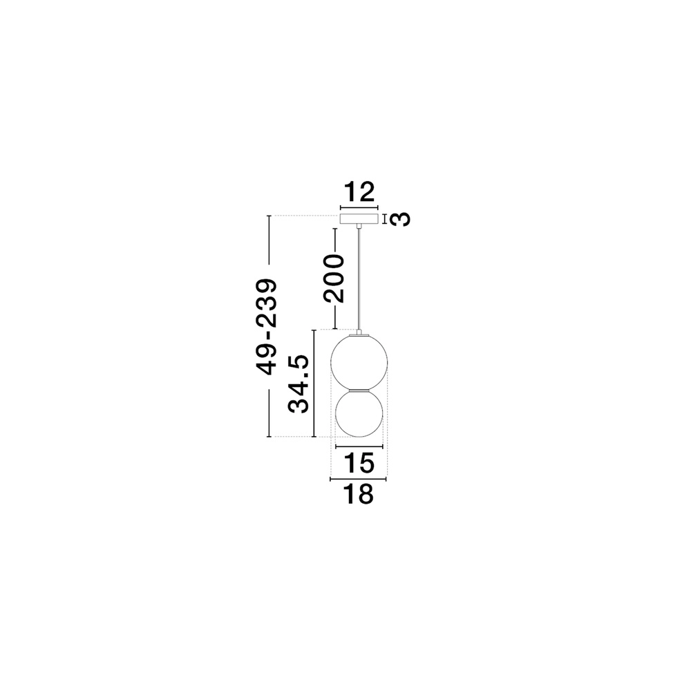 Hanglamp Noesis Ø 18cm licht grijs met wit Lyora 5212017483652