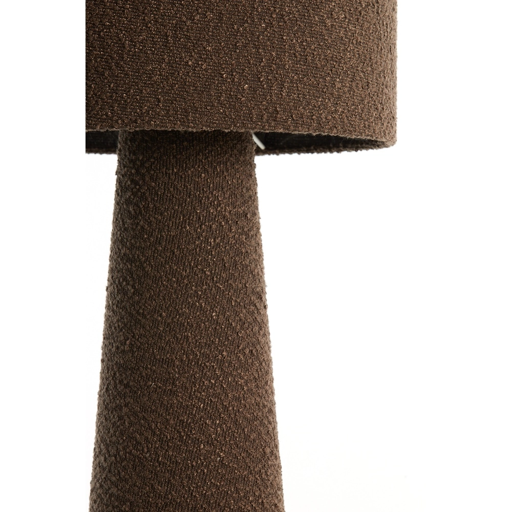 Staande schemerlamp Micky Ø 38cm - bouclé - bruin Light & Living 8717807782788
