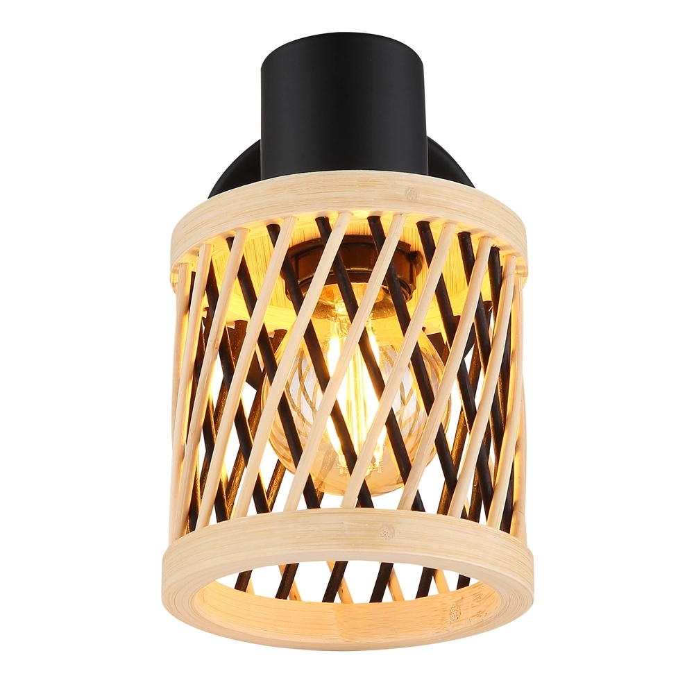 Wandlamp Mali zwart met kapje Globo 9007371528714