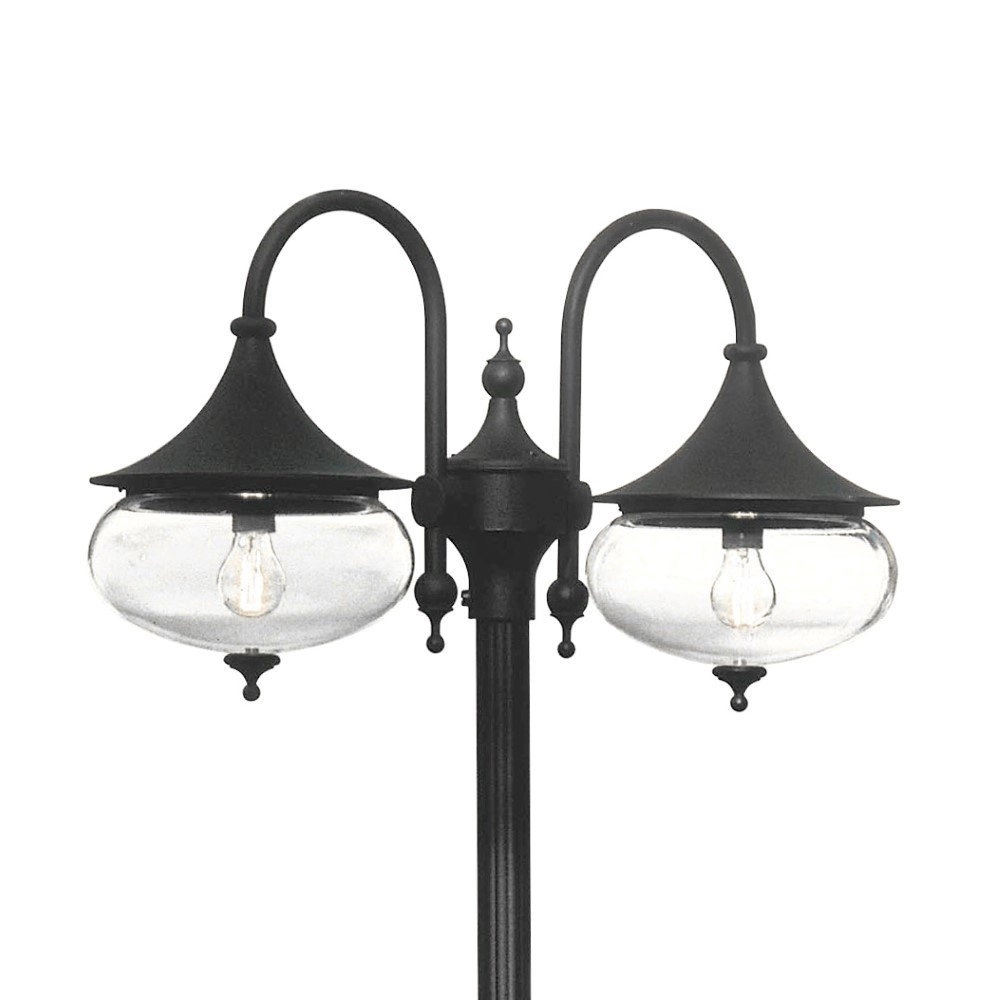 Klassieke lantaarnkap Libra 2-lichts zwart Klassieke lantaarnkap Libra 2-lichts zwart